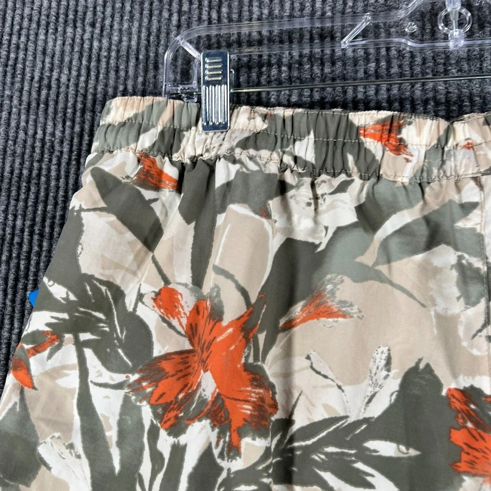 Columbia Summer Dry Shorts Mens Large Green‎ Floral Lined Swim Beach Ocean New